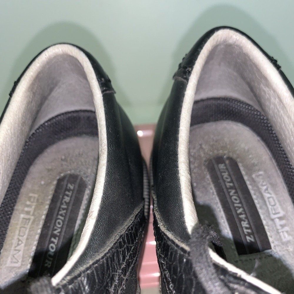 Vintage Adidas EVN791003 Z_Traxion Oxford Men's Black Golf Shoes Size 10 Gator - Picture 6 of 9